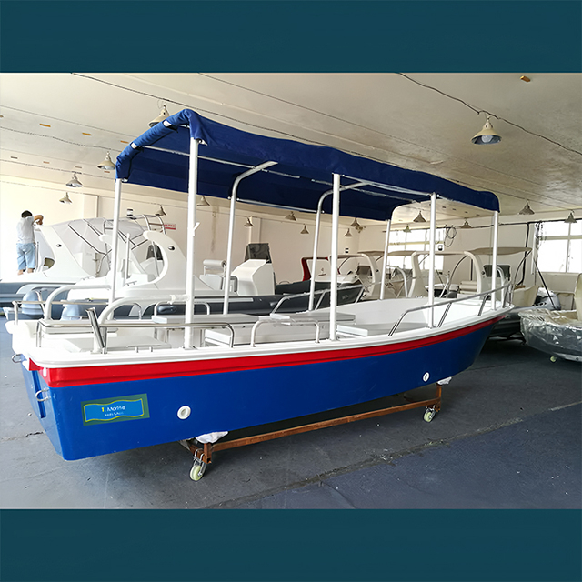 Barco Panga de barcos de pasajeros de fibra de vidrio de 19 pies 5,8 metros para 8 personas